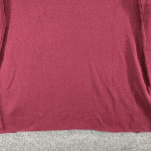 J. Jill Women's Pullover Knit Sweater Red Burgundy Medium Long Sleeve Mock Neck - Picture 8 of 13